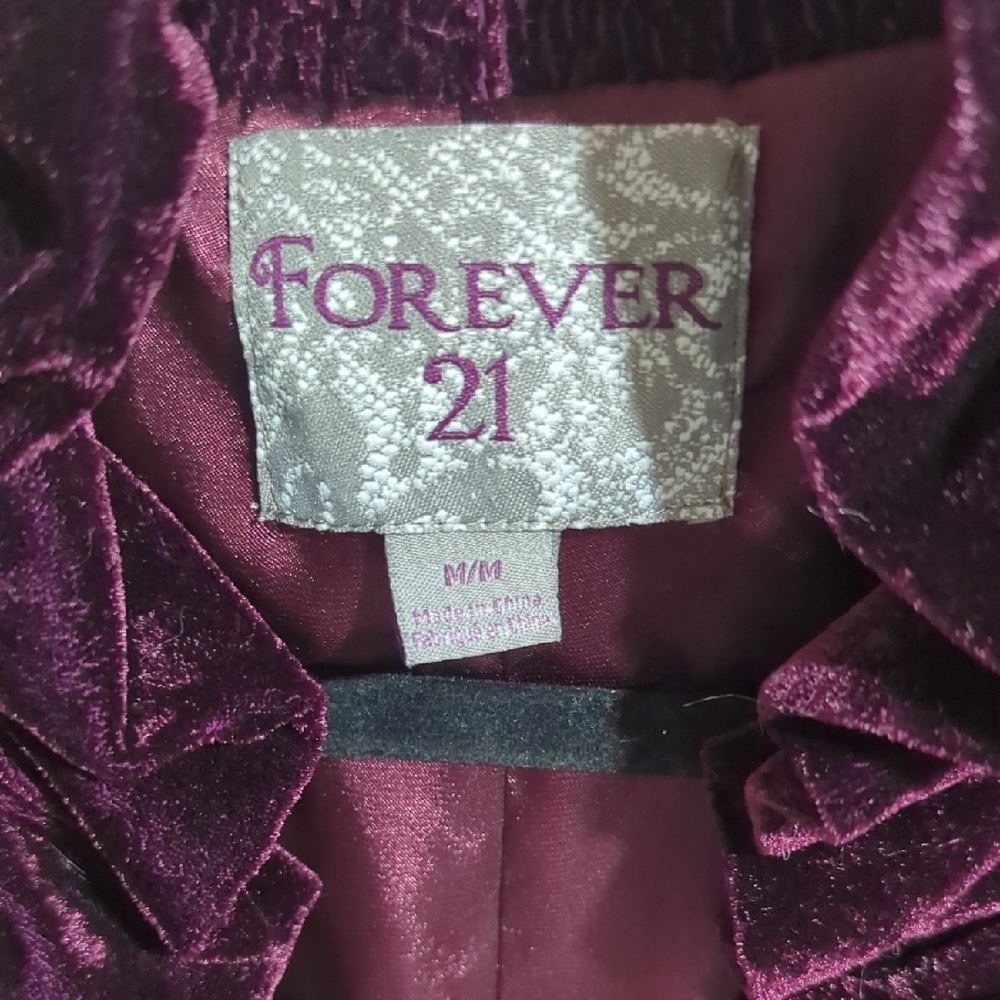 💜 Whimsigoth Ruffled Merlot Bolero Jacket - Picture 6 of 10